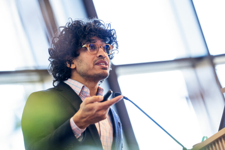 A man giving a speech